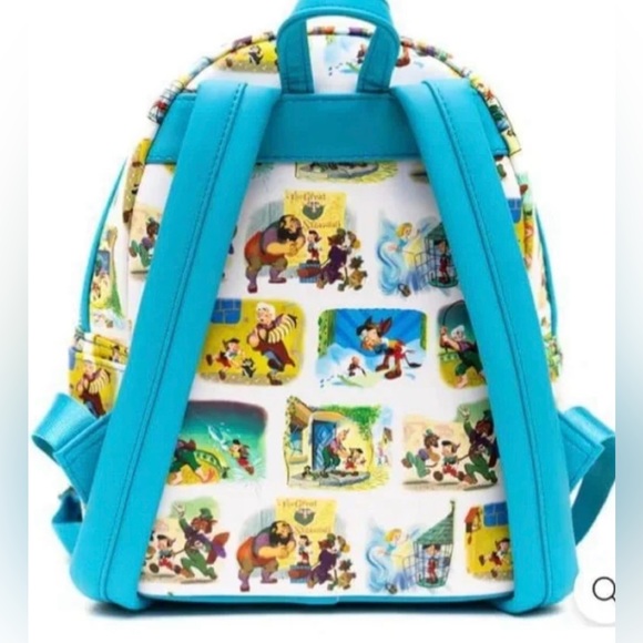 NWT-Loungefly/Disney’s Pinocchio painting AOP mini backpack - Picture 5 of 11